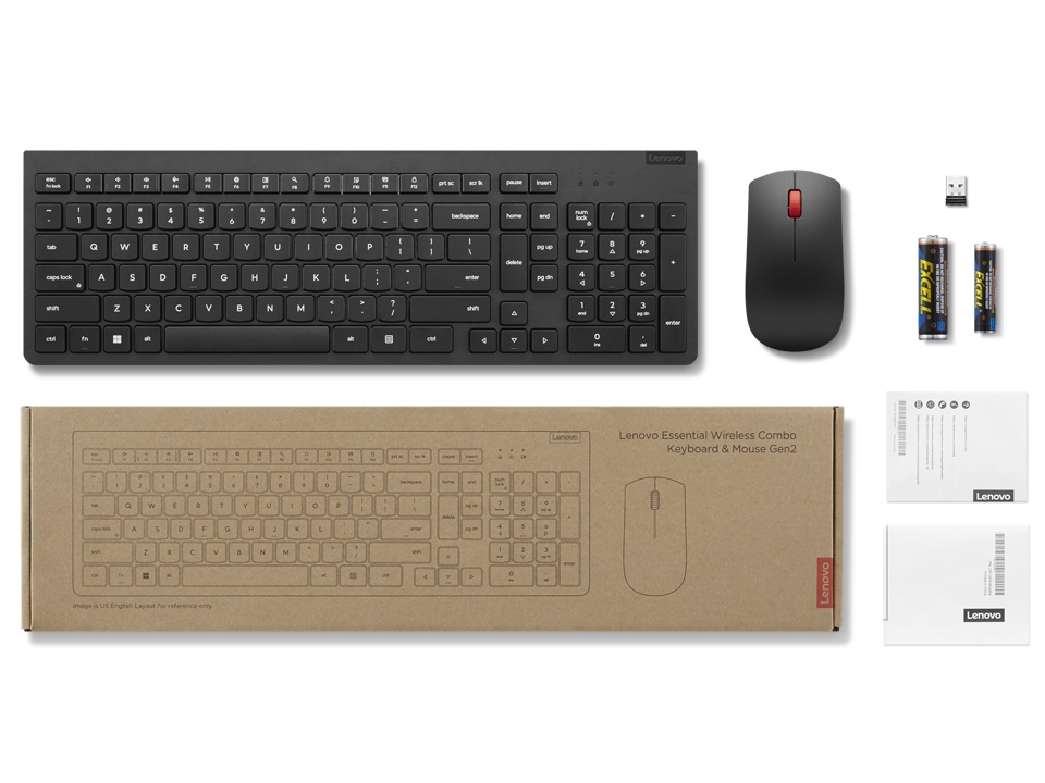 4X31N50731 lenovo teclado y mouse inalámbricos essential