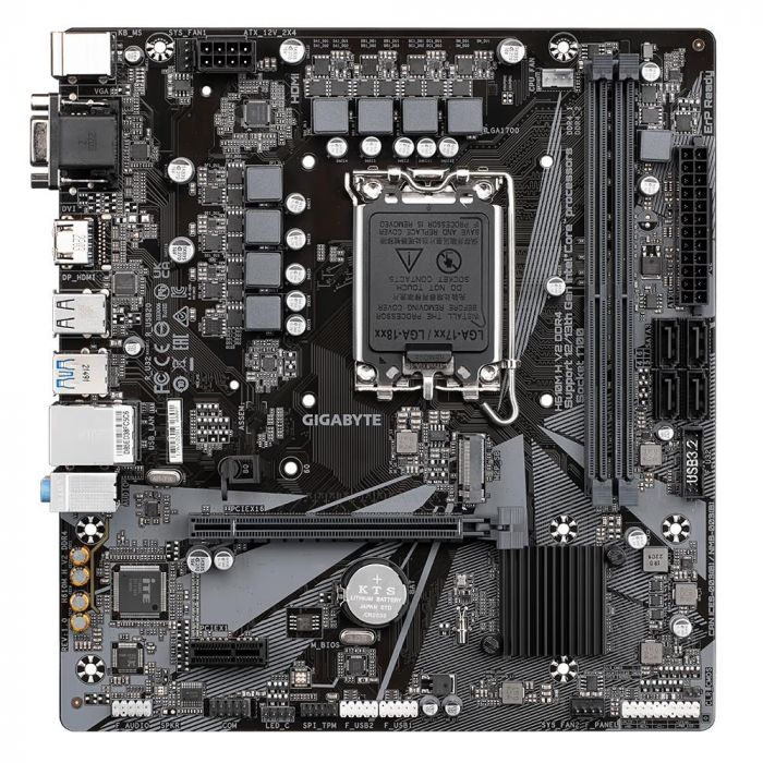 MB GIGABYTE LGA1700 MICRO ATX 2DDR5 5600 MHZ PCIE 4.0 1HDMI 4USB2.0 2USB3.2 H610M H - H610M H