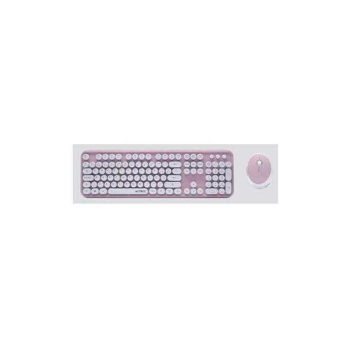 Kit teclado y mouse inalámbrico acteck t520 vintage cheap