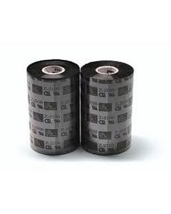 Zebra 02100BK10645 wax ribbon 106mmx450m (417inx1476ft) 2100; high performance 25mm (1in) core 12box