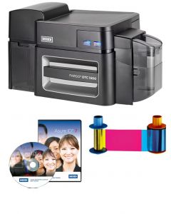 Otros 050615 hid fargo dtc1500 single-sided printer with usb cable asure id express one ez - full-color ribbon ymcko (500 images) latam only