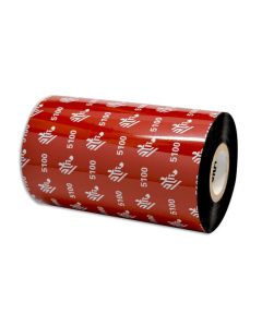 Zebra 05100BK13145 resin ribbon 131mmx450m (516inx1476ft) 5100; premium 25mm (1in) core 6box