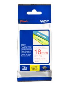Brother tze242 Cinta Rojo Sobre Blanco 18mm X 8m