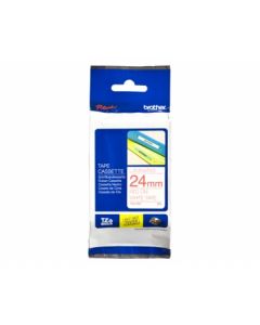 Brother tze252 Cinta Rojo Sobre Blanco  24m M X 8m