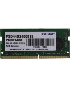 Patriot PSD44G240081S mem ddr4 signature 4gb(1x4gb)2400mhz sodimm (PSD44G240081S)
