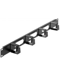 Intellinet 711050 panel administrador de cable 19 1 u, 4 arillos plásticos cortos, negro