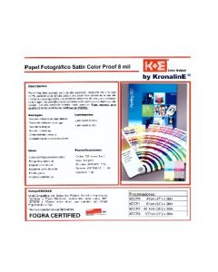 Kronaline kecp2 Papel Fotografico Satin N2 91 Cm X 30 Mt