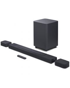 JBL JBLBAR1000PROBLKAM Bar 1000 7.1.4 Bluetooth Barra de Sonido - 880W RMS - Alexa, Asistente de Google, Siri Soportado - Montaje en pared - 33Hz a 20kHz - Dolby Atmos, DTS:X, Surround Sound, 3D Surround Sound - LAN inalámbrica - USB - HDMI - 1 Paquete(s)