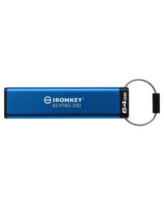 Kingston IKKP200/64GB technology ironkey keypad 200 unidad flash usb 64 gb tipo a 3.2 gen 1 (3.1 1) azul