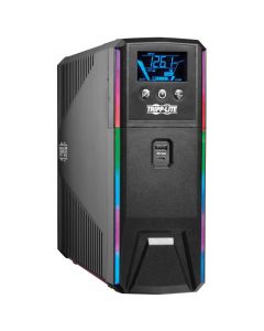 Tripp Lite SMART1200PSGLCD respaldo por batería del ups para juegos con onda sinusoidal pura de 1200va 720w 120v - lcd, avr, leds rgb, carga usb, ahorrador energía