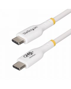Startech USB2EPR3MW Startech.com cable de carga para portáti usb-c 3m - usb tipo c 2.0 laptop blanco con certificación usb-if pd 240w epr recubrimiento tpe mm