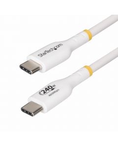 Startech USB2EPR4MW Startech.com cable de carga para portáti usb-c 4m - usb tipo c 2.0 laptop blanco con certificación usb-if pd 240w epr recubrimiento tpe mm
