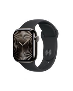 Apple MWXH3AM/A watch series 10 smart - 42mm case height 36mm width gris pizarra color negro band titanio material lan inalámbrica sensor eléctrico de frecuencia cardíaca, del oxímetro