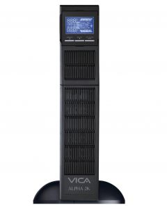 Vica ALPHA 2K 220V ups online 220v, capacidad 2000va / 2000w, diseño rack/torre, doble conversión en línea con factor de potencia unitario, pantalla lcd, software monitoreo, puertos comunicación snmp/usb/rs-232