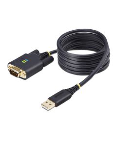 Startech 1P6FFC-USB-SERIAL Startech.com cable adaptador usb a serial db9 rs232 ftdi de 2m - retención com tornillos intercambiables usb-a protección esd windowsmacoslinux