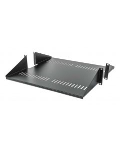 Intellinet 714877 charola de doble cara 19 para bastidores marco abierto 2 postes, 2u, charolade rack 19, 450 mm (17.71 pulg.) profundidad, ventilado, negro