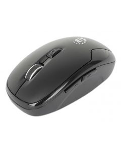 Manhattan 190367 nanorreceptor usb-a, seis botones con rueda de desplazamiento, 80012001600 ppp, contorno agradable para la muñeca, negro