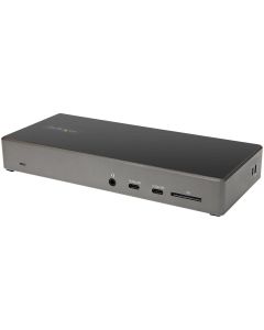 Startech DK31C2DHSPD Startech.com docking station usb c - dock tipo para 3 monitores 4k power delivery de 100w dp 1.4 modo alt y dsc, 2 puertos displayport 1.4hdmi 2.0 6 (2x 10gbps), sd windowschrome