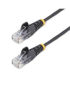 Startech N6PAT15MBKS Startech.com cable de red ethernet cat6 delgado sin enganches negro 15m - rj45 snagless slim 28awg alambre cobre puro poe 100w con alivios tensión lszh probado fluke