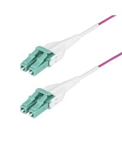 Startech OM4RLCLC1M Startech.com cable de fibra óptica multimodo om4 lc a upc 1m - 50125µm 40g100g violeta érica lommfvcse uniboot clasificación riser ofnr