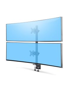 Startech H2MPV-MONITOR-MOUNT Startech.Com Soporte De Escritorio Para Dos Monitores Apilados Verticalmente 49 16:9 O 32:9 - Capacidad Carga 32Kg Mordaza En C Vesa 2 Taa
