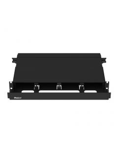 Panduit FRE1UBL opticom rack mount enclosure, black, 1 ru, 4 fap/cassette slots