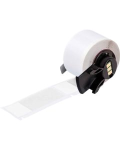 Brady PTL-21-427 etiquetas envolventes autolaminables de vinilo para bmp61 bmp71 m611 - 2.5"x 1", blanco / transparente