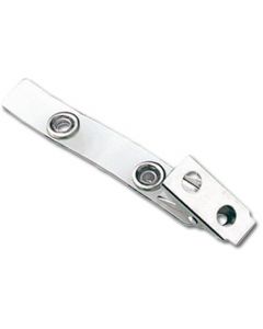 Brady 2105-2000 people id clear vinyl strap clip 2-hole nickel plated steel 2 34" bag of 500 pieced and sold in full bags only