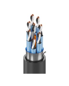 Belden 1476A 0105000 - Inst, 8 Pr #18+22 Str Bc, Pvc Ins E1, Is/Os, Blk Jkt, 300V Pltc Itc Cmg