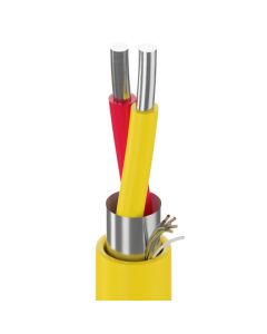 Belden 1018A 00410000 - Type Kx Thermocouple, 1 Pr #16 Sol, Pvc Ins Yel, Red, Os, Yellow Jkt, 300V Pltc Itc Cmg