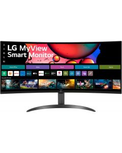 Lg 34SR60QC monitor smart curvo va 34 puLgadas wqhd 3440x1440 con webos