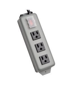 Tripp Lite 3SP9 barra de contactos waber industrial , 3 tomacorrientes, cable 2.74 m [9 pies], clavija nema 5-15p, protector switch