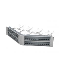 Commscope 760151779 | 360-IPR-1100A-E-GS6-2U-48 systimax 360 gigaspeed x10d 1100gs6 evolve angled category 6a u/utp patch panel, 48 port