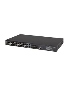 Dahua DH-AS5500-24GT4XF-370 / switch gigabit/ 24 puertos/ poe/ potentes funciones l2 y l3/ conectividad de nivel empresarial/ marco inteligente resiliente 2 (irf2)