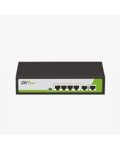 Zkteco PE042-55-C pe04255c -switch de 4 puertos fast ethernet poe af - at /  2 rj45 10/100 soporta hasta 250 mts sobre utp cat 6 protección contra descargas no administrable