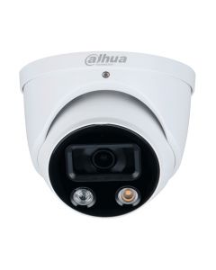 Dahua DH-IPC-HDW3449H-AS-PV - camara ip domo tioc de 4 megapixeles/ wizsense/ lente 2.8 mm/ angulo 101 grados/ iluminador dual/ sirena/ estrobo azul y rojo/ smd 4.0/ microfono integrado/ ranura microsd/  ip67/ poe/