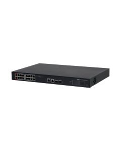 Dahua DH-S4101-16ET2GF-240-C  switch poe administrable en la nube de 18 puertos ethernet/ 16 poe/ 240 watts totales/ 2 sfp/2 uplink/ watchdog/ switching 7.2 gbps/ plataforma dolynlk care