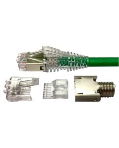 Systimax 6-2111989-3 modular plug kit, category 6, shielded, 8-position, 5.7  7.0 mm max cable jack od, 100/bag