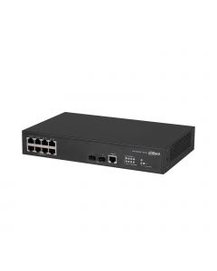 Dahua DH-AS4300-8GT2GF - switch gigabit administrable de capa 2 con 8 puertos 10/100/1000 base-t y ranuras sfp 1 gbps. ofrece una capacidad switching 20 gbps viene robusta carcasa metálica, ideal para redes alto rendimiento.