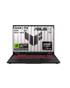 Asus 90NR0J21-M003B0 laptop tuf gaming fa608wi-qt012w 16" ai r9 hx 370 32gb 1tb pcie g4 ssd win11 home (ai pc) nv rtx4070 gris