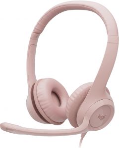 Logitech 981-001280 h390 auriculares alámbrico diadema oficinacentro de llamadas usb tipo a rosa