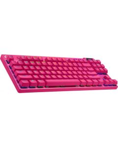Logitech 920-012154 teclado gamer pro x 2 tkl led rgb tkl, mecánico, gx brown, inalámbrico, usb/rf inalámbrico/bluetooth, rosa, inglés
