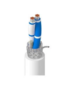 Belden 9841 0601000 cable de cobre rs-485 pvc negro cm blindado 1 par multifilar calibre 24 ideal para señales analogicas,control digital, comunicacion serial bobina 1000 pies 305 metros