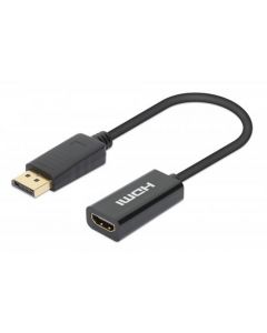 Manhattan 153713 cambiador de género para cable displayport hdmi negro