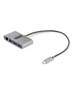 Startech HB30C3A1GEA2 Startech.com hub adaptador usb-c con ethernet de 3 puertos usb-a - red gigabit rj45 usb 3.0 5gb alimentado por el bus cable 30cm ladrón concentrador tipo c a