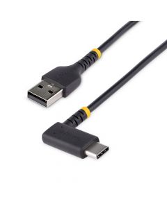 Startech R2ACR-15C-USB-CABLE cable 15cm usb a c acodado - en ángulo recto usb-c de carga rápida alta resistencia 2.0 tipo-c fibra aramida 3a