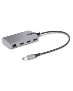 Startech 5G3AGBB-USB-A-HUB hub usb 3.0 5gbps de 3 puertos usb-a - red ethernet