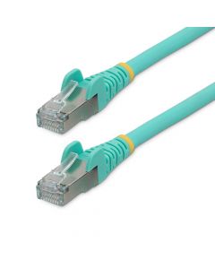 Startech NLAQ-15F-CAT6A-PATCH Startech.com cable de 4.5m red ethernet cat6a - aguamarina low smoke zero halogen (lszh) 10gbe 500mhz poe++ 100w snagless sin pestillo rj-45 sftp
