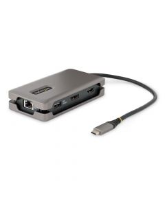 Startech DKT31CDHPD3 Startech.com adaptador multipuertos usb-c - hdmi/dp 4k a 60hz hub usb de 3 puertos power delivery paso 100w gbe docking station tipo c viajes cable 30cm