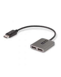 Startech MST14DP122DP Startech.com hub mst de 2 puertos displayport - splitter multiplicador dp a adaptador multimonitor 1.4 cable 30cm alimentado por usb windows